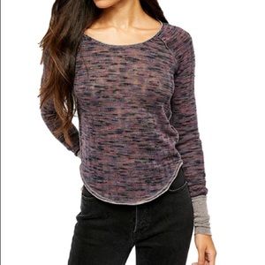 We the Free People Space Out Long Sleeve Top Night Combo